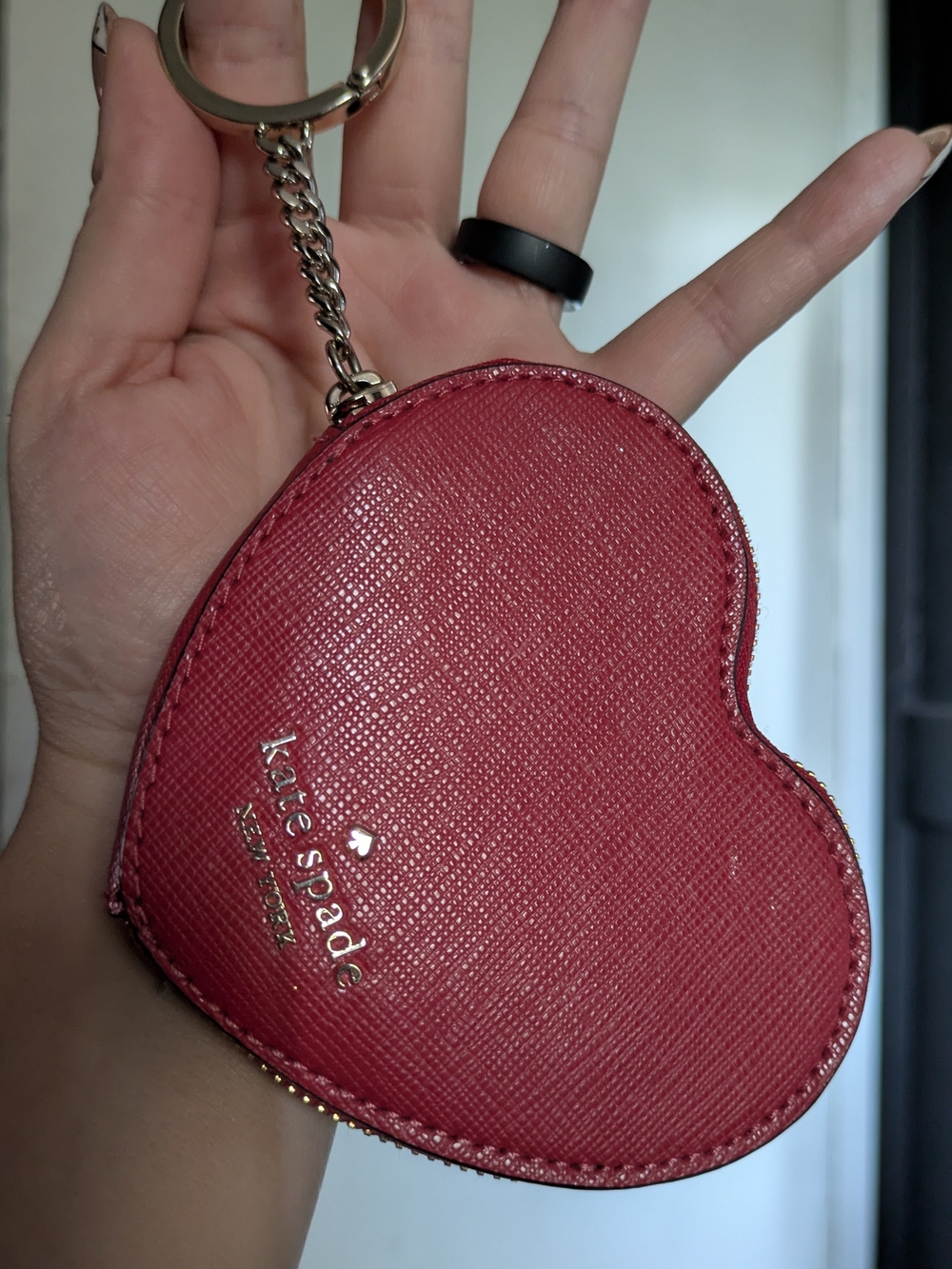 Kate Spade Heart Coin Purse Keychain